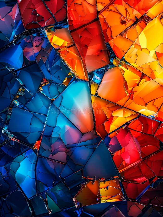 Shattered geometric shards, bold contrasting colors, abstract fragmented design. Generative AI AI generated. Shattered geometric shards, bold contrasting colors, abstract fragmented design. Generative AI AI generated