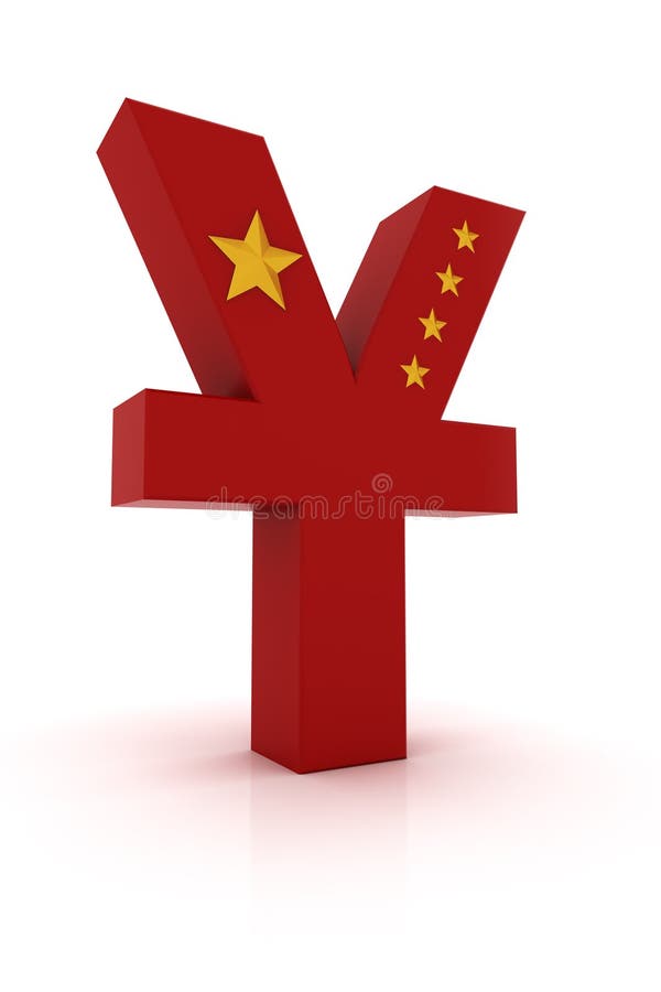 Sgn del Yuan illustrazione di stock