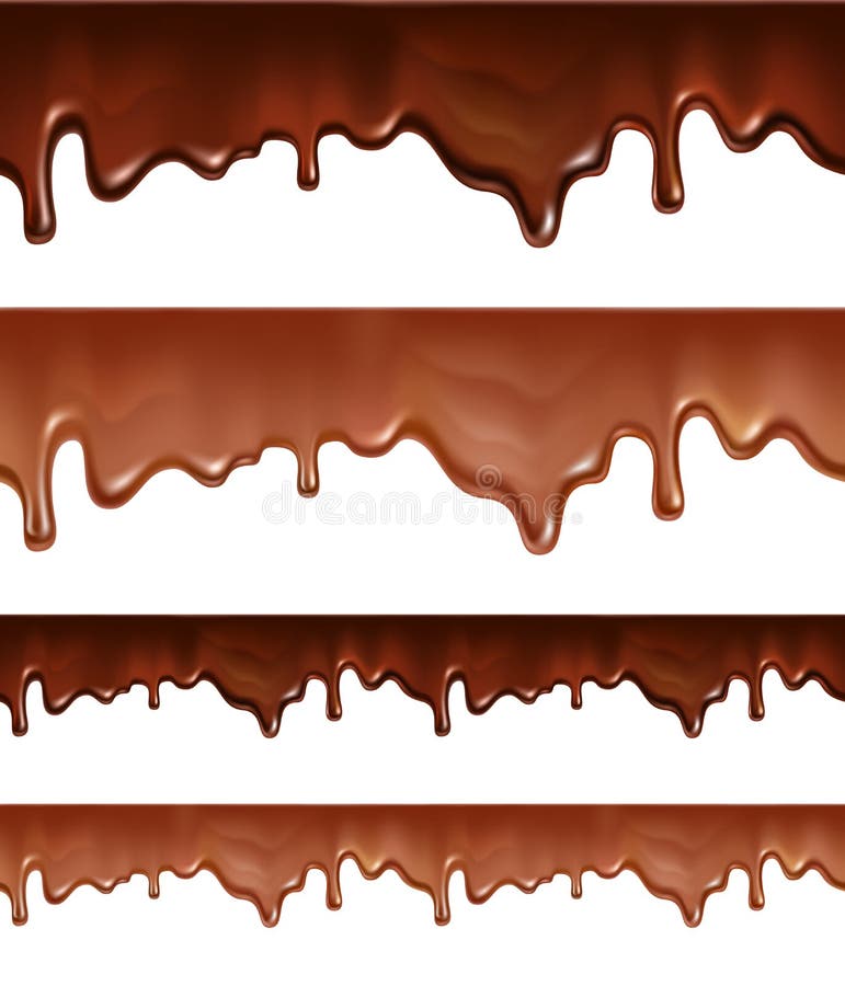 Sgocciolatura fusa del cioccolato sul fondo bianco