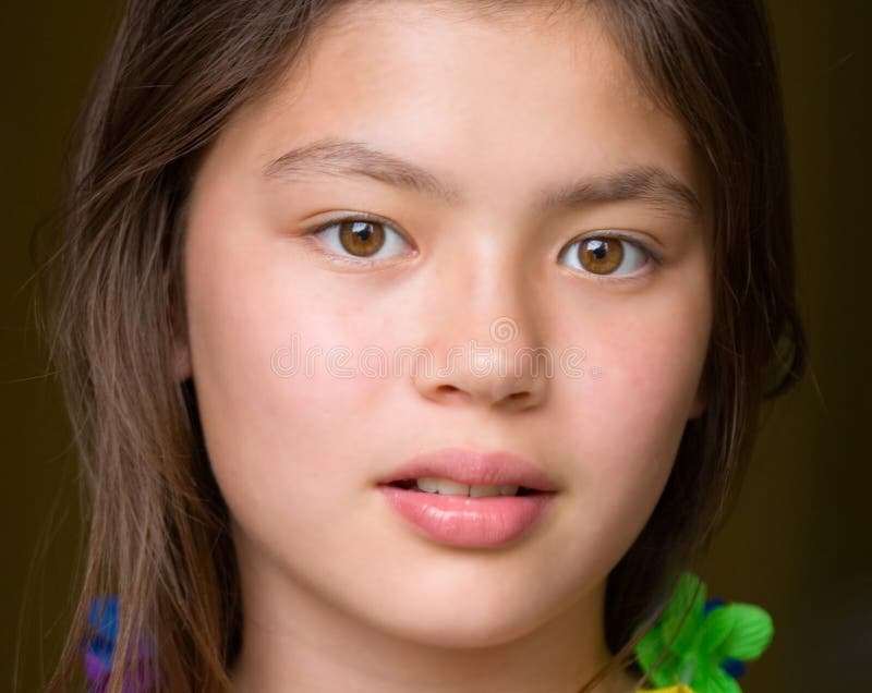 Look da adolescente tropicale immagini stock libere da diritti