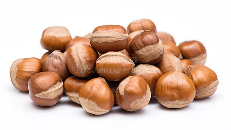 Sguscia nocciole su bianco royalty illustrazione gratis