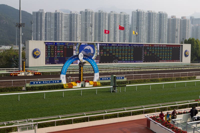 The Jebsen Centenary Vase raceday, the winning post with the word tell the race goers it is today's main race. The Jebsen Centenary Vase raceday, the winning post with the word tell the race goers it is today's main race.