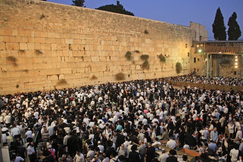Shabbat op Kotel Western Wall Jerusalem Israël