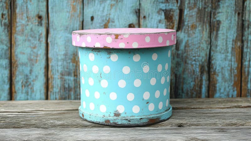 Shabby Chic Polka Dot Box stock illustration