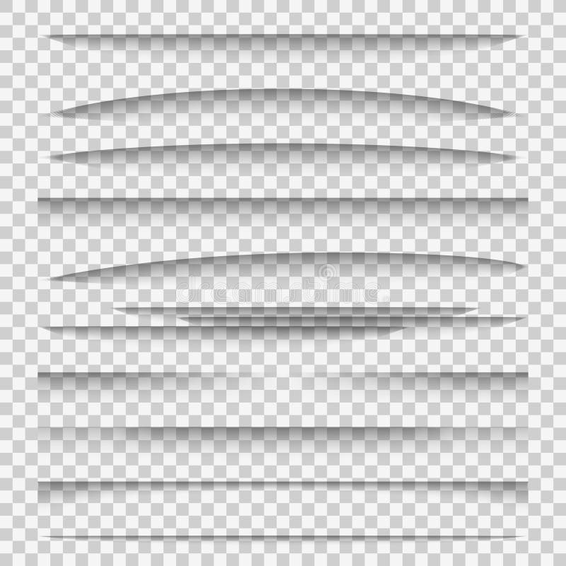 Shadow Dividers Line Paper Design Panel Shadow Effects Divider