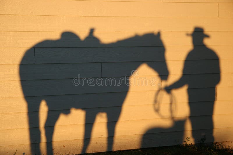 Shadow With Dog and Horse