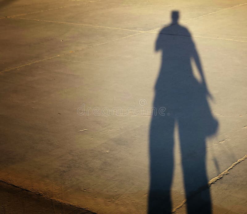 A shadow of a man