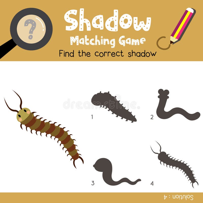 Shadow matching game of Funny Catfish animals for preschool kids