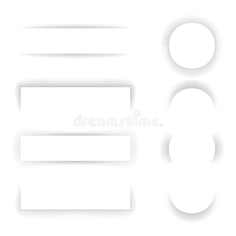 Curve Paper Shadow Effect on Transparent Background Stock Vector