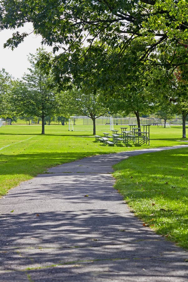 Shady Lane Park stock image. Image of clouds, goals, maintained 22174939