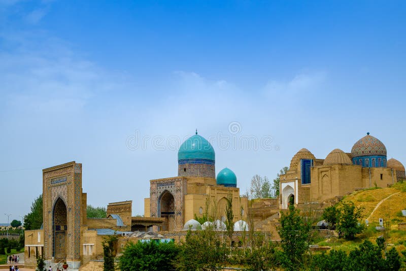 Shah-I-Zinda memorial complex, necropolis in Samarkand, Uzbekistan. royalty free stock image Shah-I-Zinda memorial complex, necropolis in Samarkand, Uzbekistan. royalty free stock image