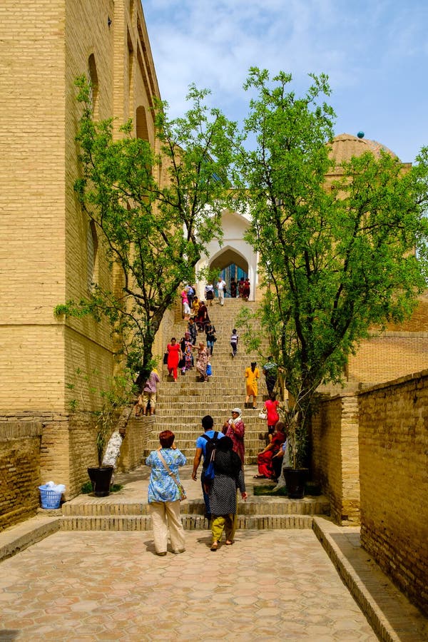 Shah-I-Zinda memorial complex, necropolis in Samarkand, Uzbekistan. stock photo Shah-I-Zinda memorial complex, necropolis in Samarkand, Uzbekistan. stock photo