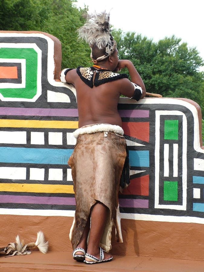 Zulu warriors stick-fighting, Shakaland, South Africa Stock Photo