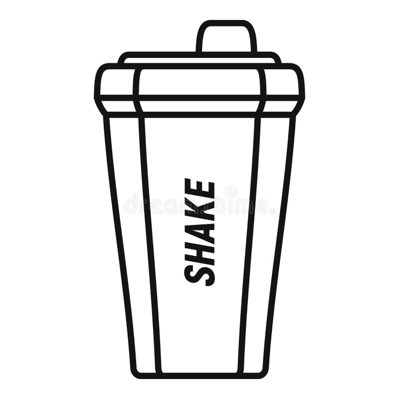 Shake bottle icon, outline style vector illustration Shake bottle icon, outline style vector illustration