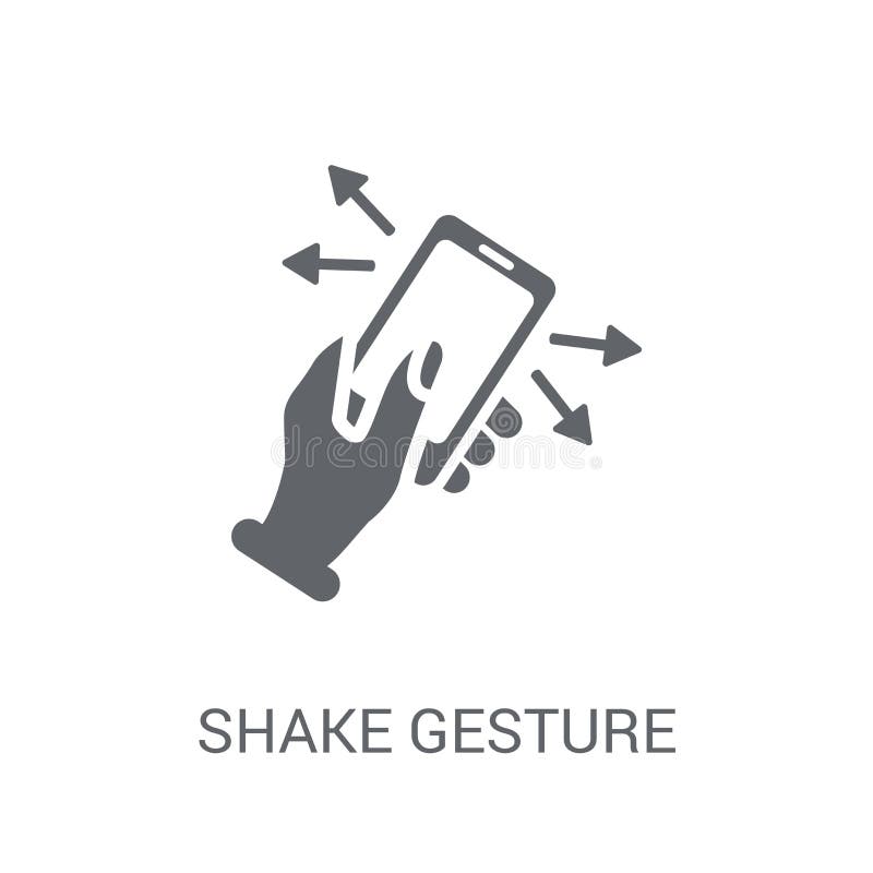 Shake gesture icon. Trendy Shake gesture logo concept on white b stock illustration Shake gesture icon. Trendy Shake gesture logo concept on white b stock illustration