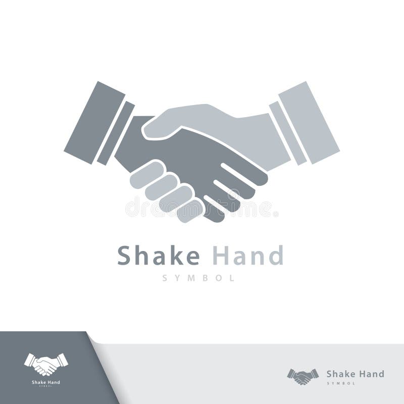 Shake hand symbol icon. stock illustration