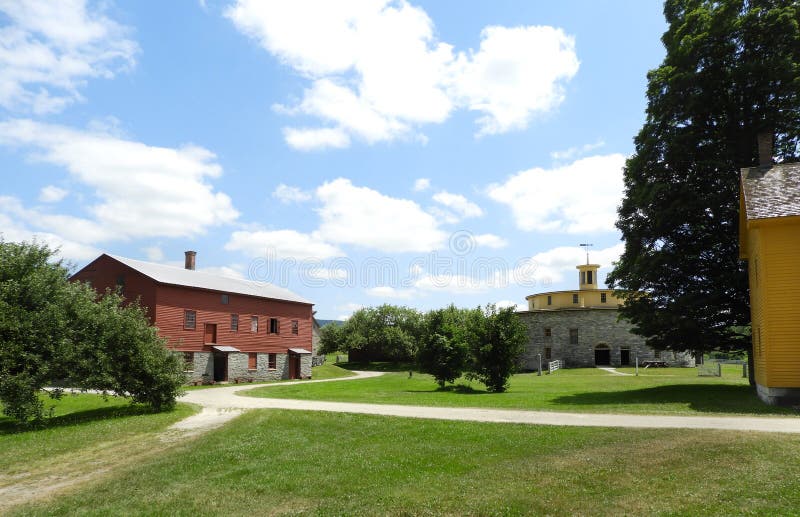 Hancock Shaker Village grounds during summer