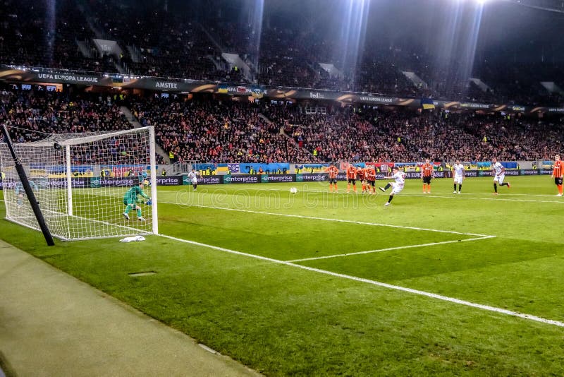 Shakhtar vs Sevilla zdjęcie stock Shakhtar vs Sevilla zdjęcie stock