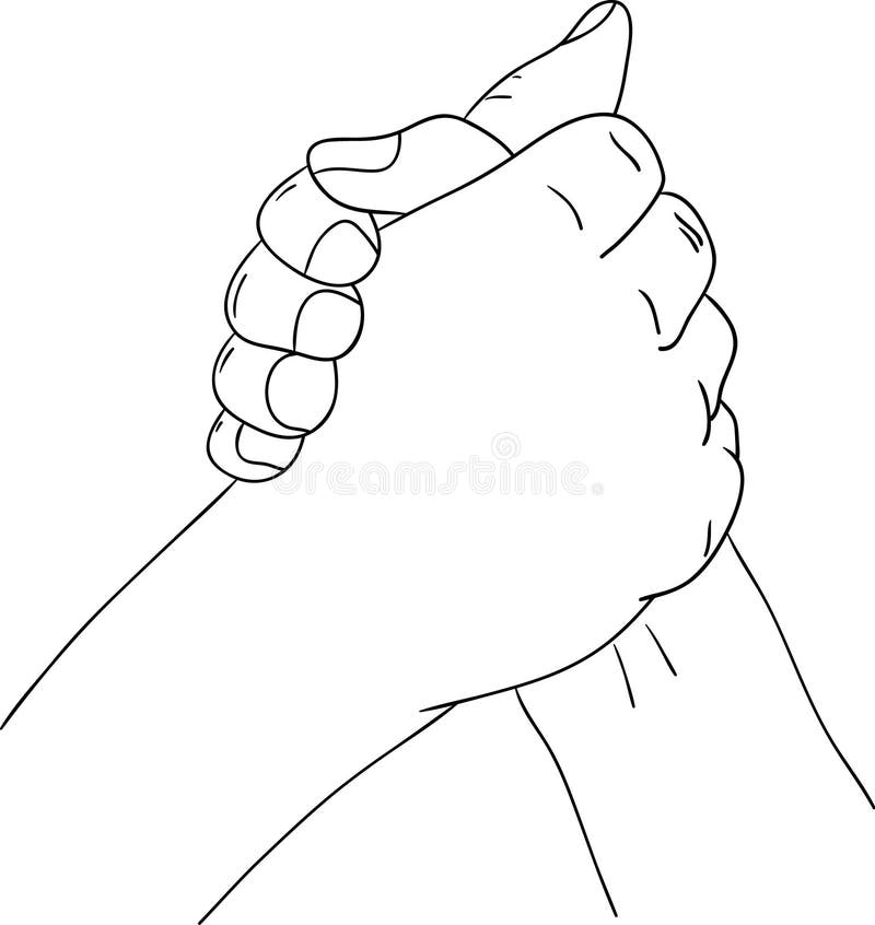 Shaking hands royalty free illustration