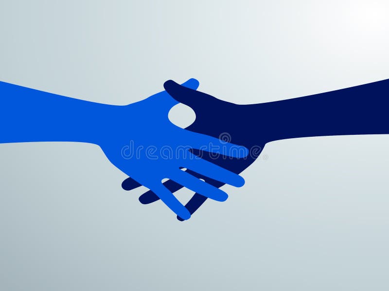 Shaking hands of two business people. Shake hand symbol. Vector vector illustration
