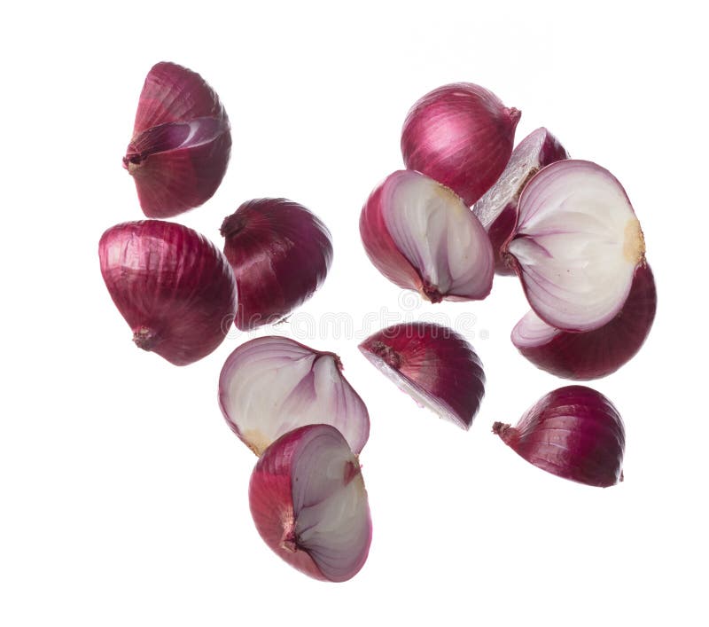Shallots Fall Fly in Mid Air, Red Fresh Vegetable Spice Shallots Onion  Floating. Organic Fresh Herbal Shallots Root Head Round Stock Photo - Image  of isolated, health: 272136616