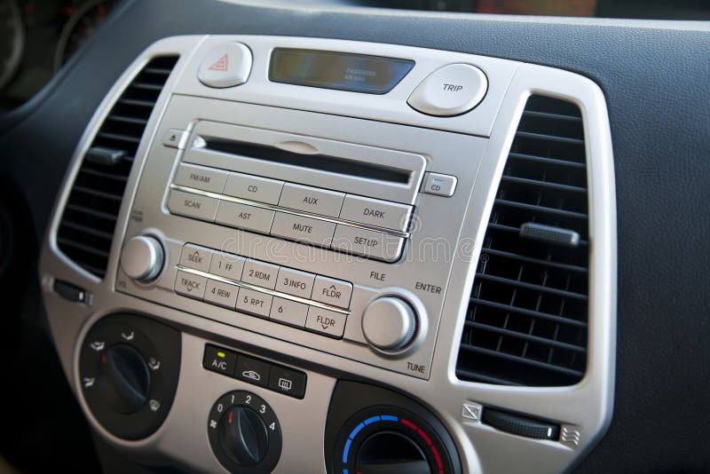 Car Stereo & Air Conditioning Controls stock images Car Stereo & Air Conditioning Controls stock images