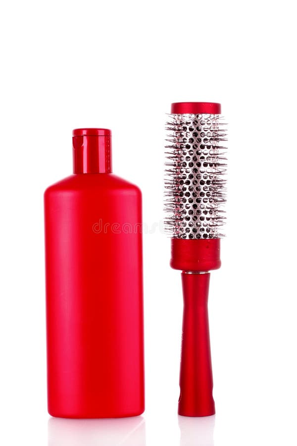 Shampoo Bottles and Hair Brush Stock Image Image of barber, bottle 19843063