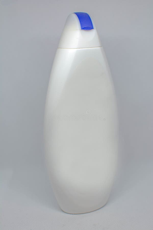 Shampoo Bottles. White Empty Container for Shampoo, Body Lotion Stock