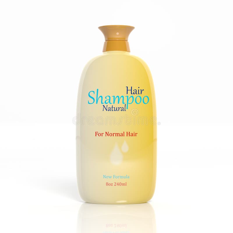 Shampooplastikflasche des Haar-3D stock abbildung