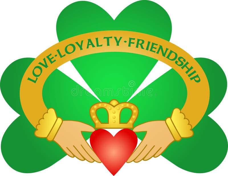 Colorful illustration of the traditional irish symbol of love, friendship and marriage. the Claddagh. Colorful illustration of the traditional irish symbol of love, friendship and marriage. the Claddagh.