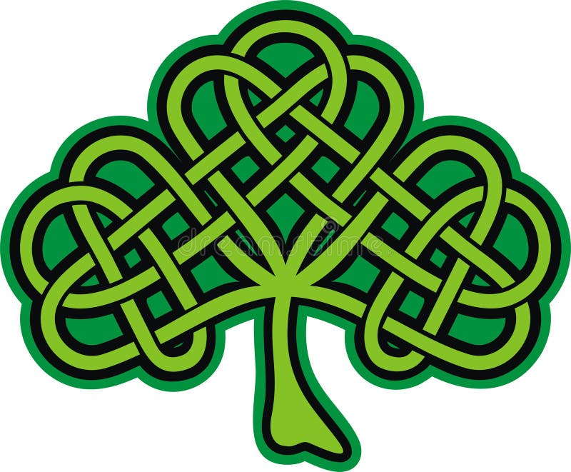 Shamrock. Ornate Celtic Tattoo royalty free illustration