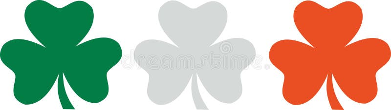 Shamrocks - zielona biała pomarańczowa irlandczyk flaga ilustracji Shamrocks - zielona biała pomarańczowa irlandczyk flaga ilustracji