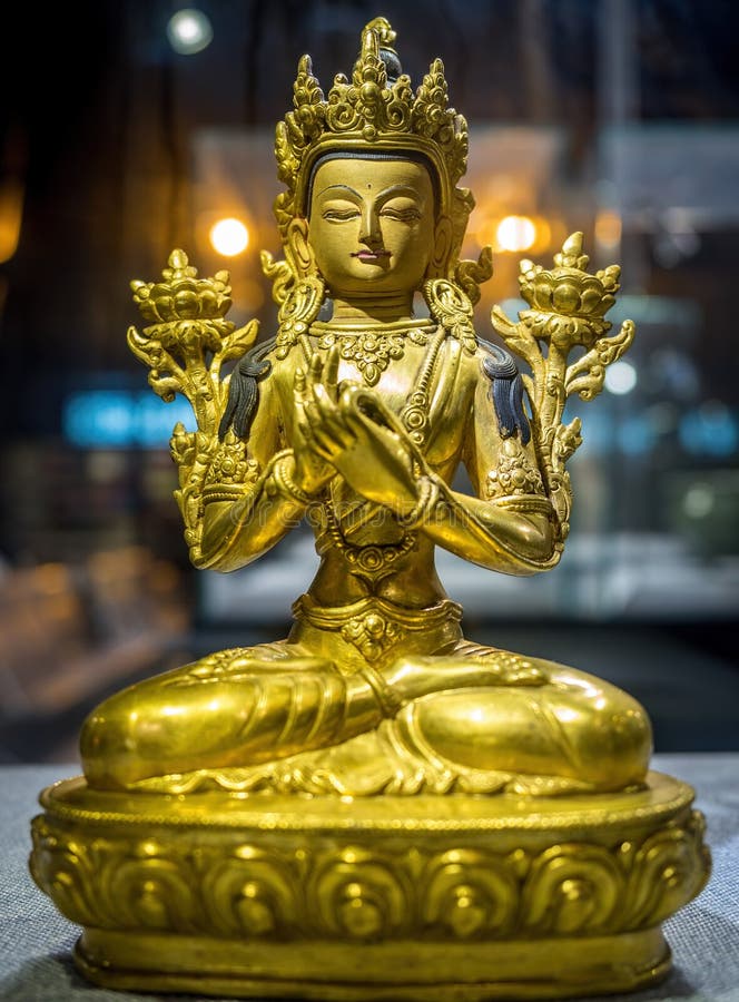 Bodhisattva Avalokiteshvara Quan Yin or Kuan Yin Statue in Shanghai Pudong International Airport, China