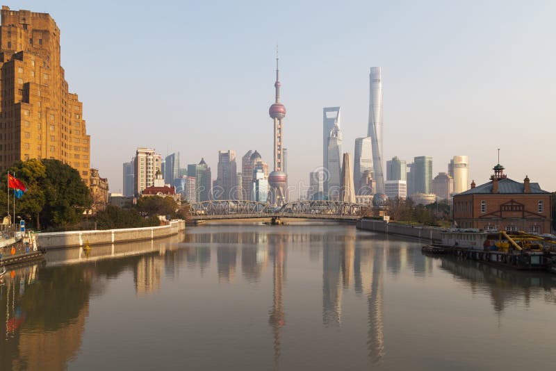 Shanghai City in the Morning, China Editorial Stock Photo - Image of ...