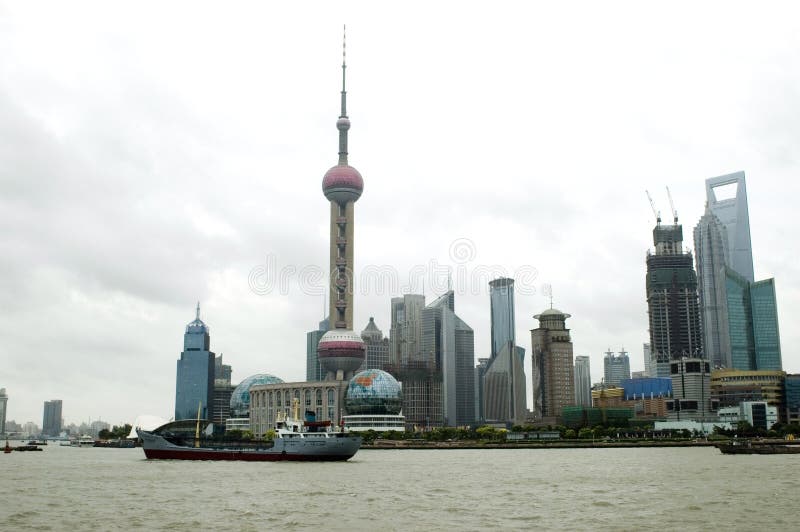 Shanghai - cityscape with Huangpu river