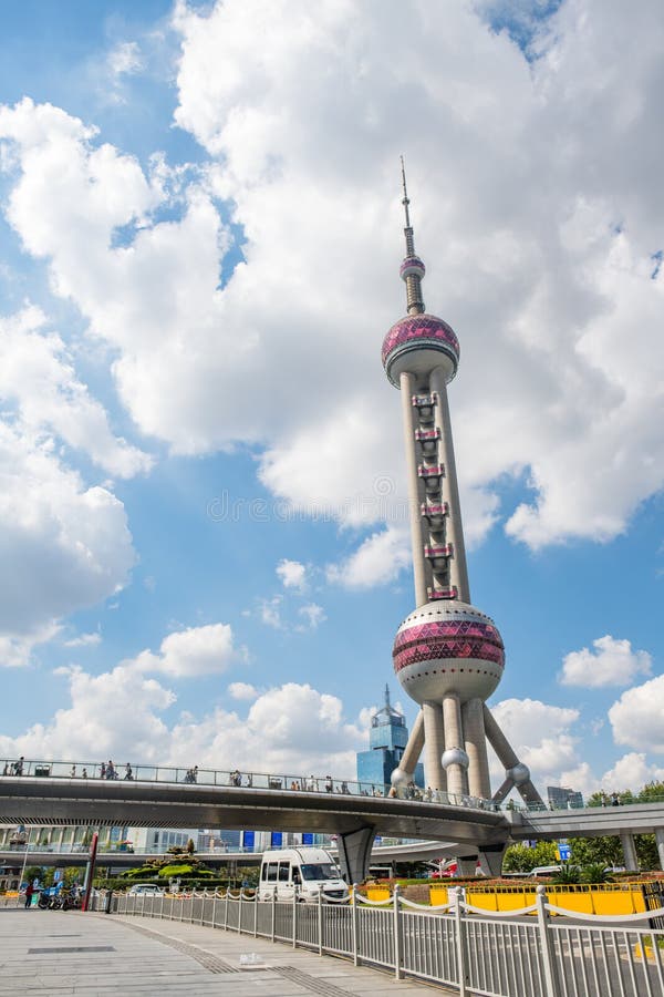 Shanghai, Cityscape van China en Wolkenkrabbers stock foto