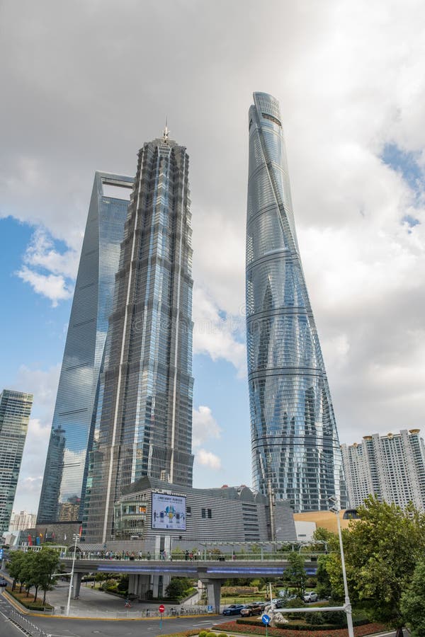 Shanghai, Cityscape van China en Wolkenkrabbers royalty-vrije stock afbeelding