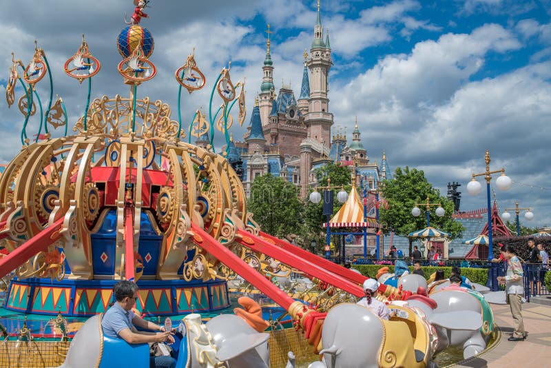 Disneyland de Xangai, na China fotos de stock royalty free