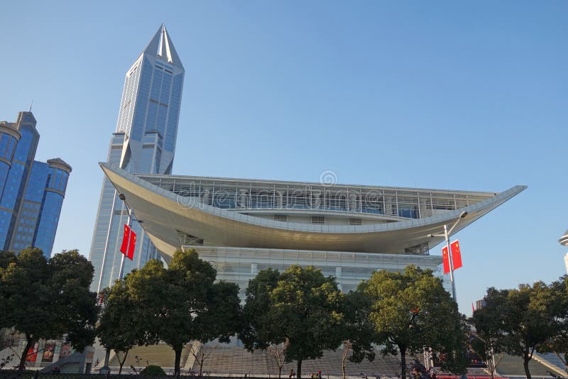 Shanghai Grand Theatre stock photo