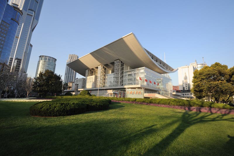 Shanghai Grand Theatre royalty free stock images