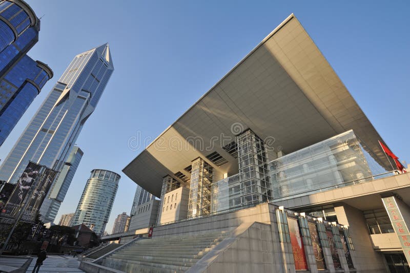 Shanghai Grand Theatre stock photos