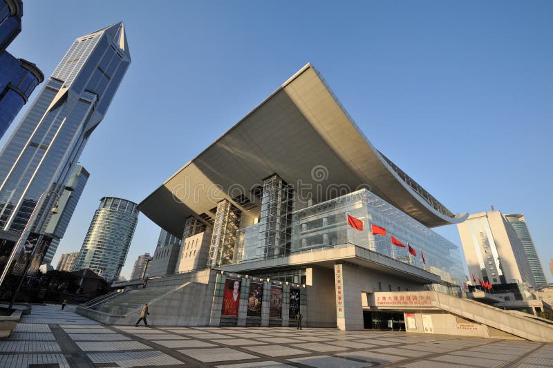 Shanghai Grand Theatre stock photos