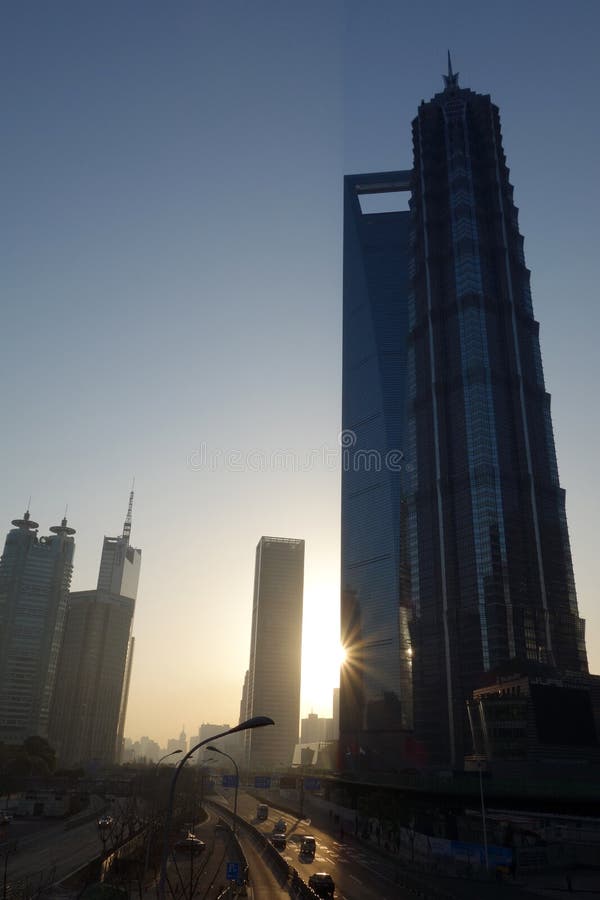 Shanghai Lujiazui at Sunrise Editorial Stock Photo - Image of ...