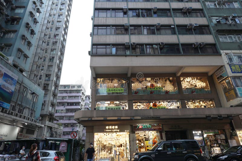 Shanghai Street , Mong Kok at Hong Kong 25 Oct 2020 Editorial Image