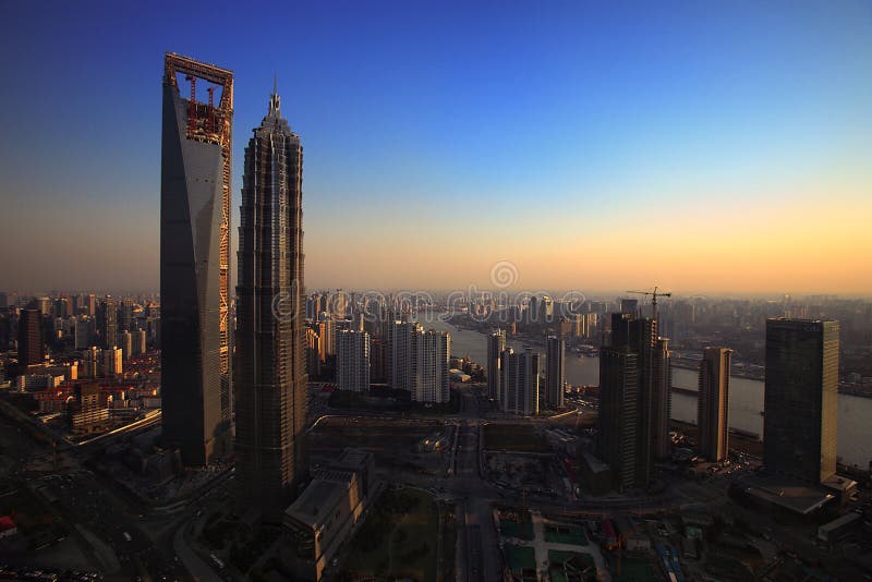 Shanghai vandaag royalty-vrije stock afbeeldingen Shanghai vandaag royalty-vrije stock afbeeldingen