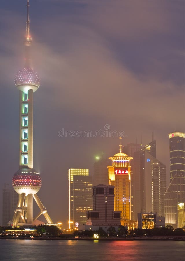 Shanghai view over Pudong area