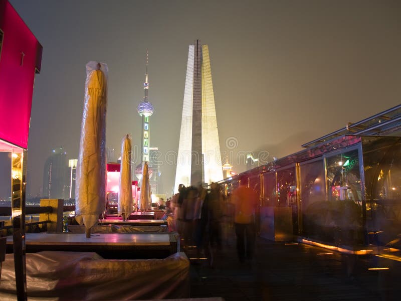 Shanghai view over Pudong area