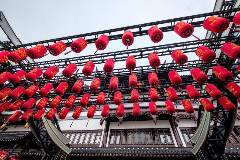 Shanghai yuyuyuan-trädgårdskynan royaltyfri fotografi