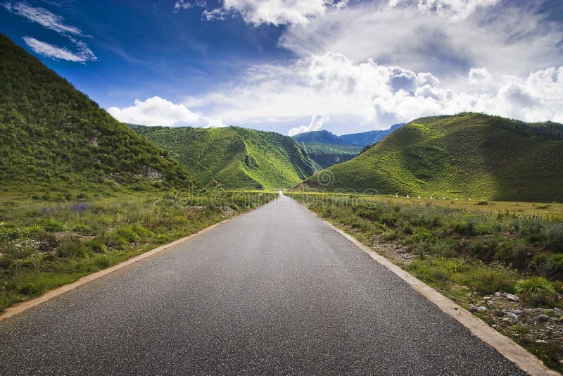 ShangriLa road stock image. Image of beautiful, broad 7194319