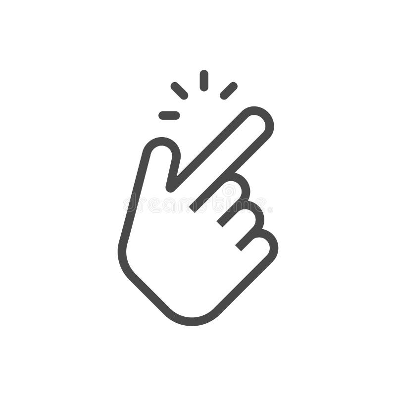 Shap finger icon. Shap finger pointer isolated on white background. Vector vector illustration